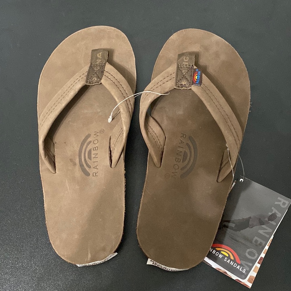Rainbow sandals, new never worn